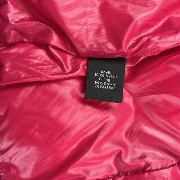 Coatology Goose Down Puffer Vest L Magenta Contrast Packable Gorpcore Travel - Picture 13 of 15